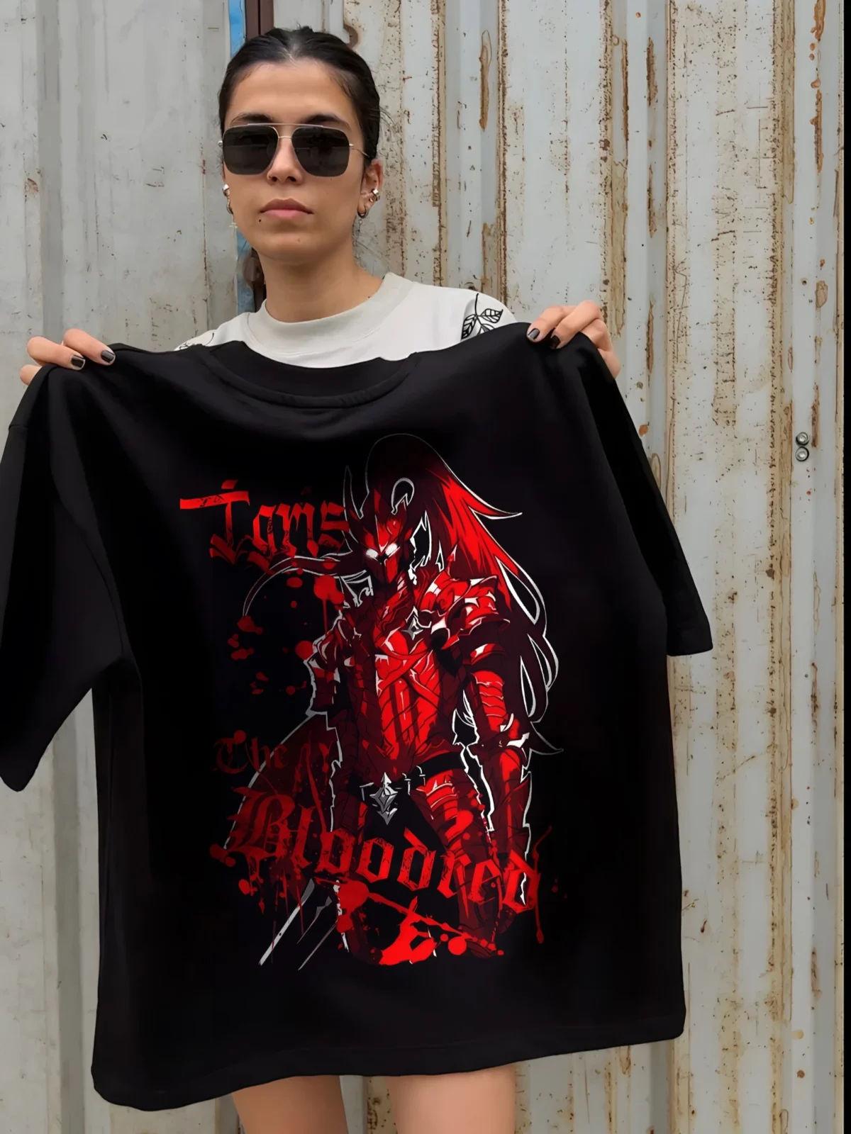 Solo Leveling Blood-Red Igris oversize T-shirt - Image 3
